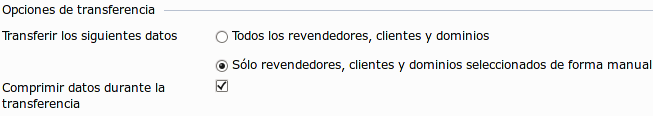 Deberemos seleccionar si queremos transferir todos o sólo los dominios seleccionados